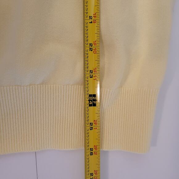 Tommy Hilfiger Men’s Cotton Yellow Crewneck Sweater Size Large Preppy Style - Picture 5 of 8